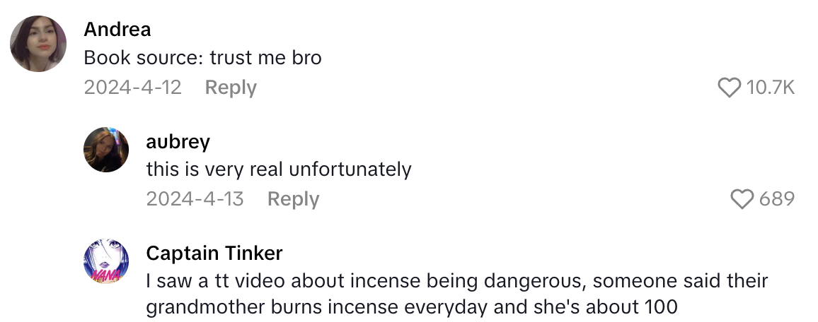 Screenshot 2025 07 05 at 2.38.44 PM A TikTokker Said Scented Items Like Candles, Air Fresheners & Perfume Are Bad For Your Health.   These chemically scented, vaporized poisons hurt the lungs.